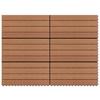 VidaXL 6x Terrace Tiles Patio Tiles Decking Tiles Garden Tiles WPC 60x30 49055