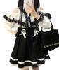 Cute Removable Long French Student White [XHSUKADO] Open-Shoulder Blouse, Mass-Produced Style, Women's, 2-Layer Lace, Ruffles, Ribbon, Pearl, Sleeve,