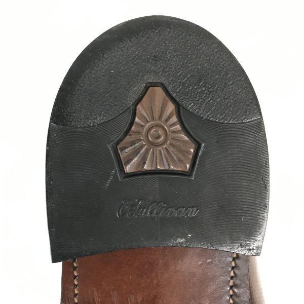 70s-80s USA made Vintage UFCW leather Goodyear welt long wingtip 7.5EEE 25.5 brown O'Sullivan heel(USED)