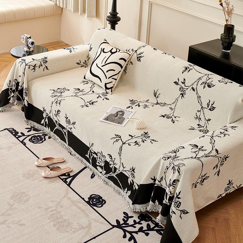 

Современный и простой небольшой свежий чехол для дивана Huajian на все сезоны из шенилла, универсальный чехол для дивана, цельный 180*130cm