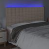 VidaXL Tête de Lit à LED Meuble de Chambre à Coucher Accessoire de Lit Double Tête de Cadre de Lit Intérieur Cappuccino 3122537