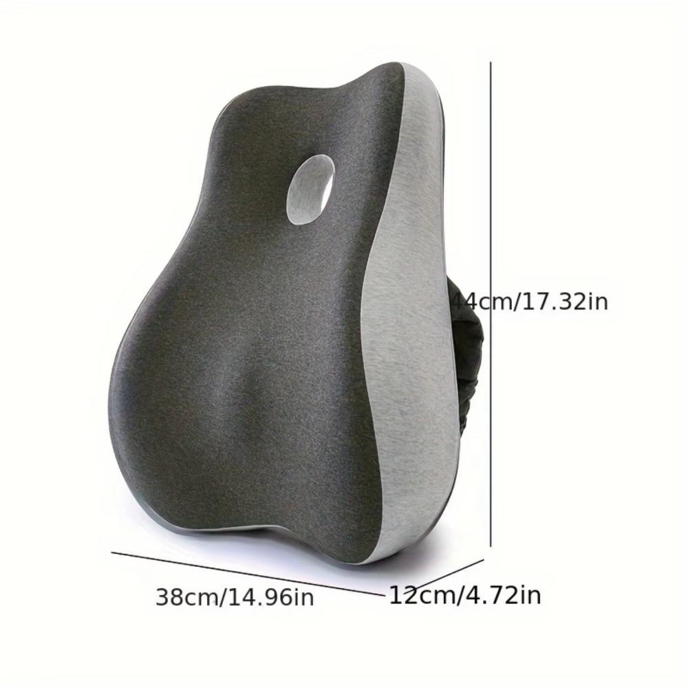 Memory Foam Massage Lumbar Support Pillow Back Pain Relief Non-Slip Chair Cushions Adjustable Straps Improve Posture