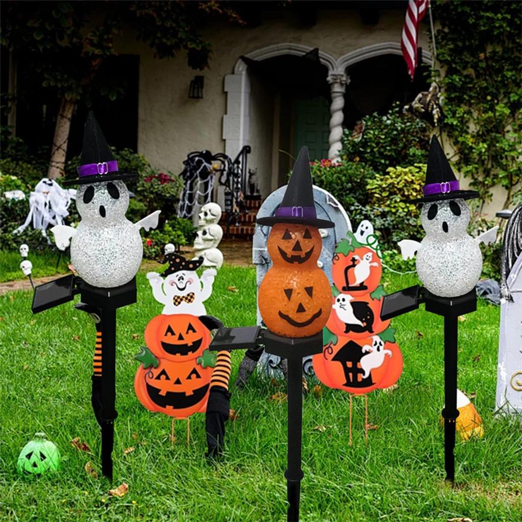 Lanito Halloween Decoration Ghost Garden Halloween Solar Halloween Decoration Recessed Automatic Lighting Haunted Creating Decorative Lights Lights,