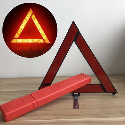 Tripé de carro dobrado sinal de parada refletor triângulo de advertência de emergência de carro vermelho reflexivo risco de segurança