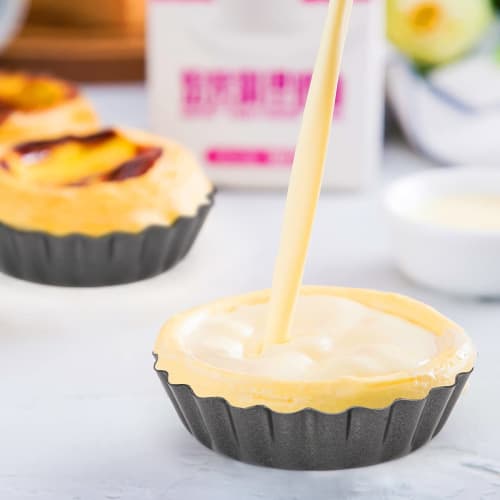 Cyimi Egg Tart Pans, 6-Piece 3-Inch Mini Tart Pans with Removable Bottoms, Cupcake Cake Pans, Muffin Pans, Baking Tools, Reusable Quiche Bakeware, Car