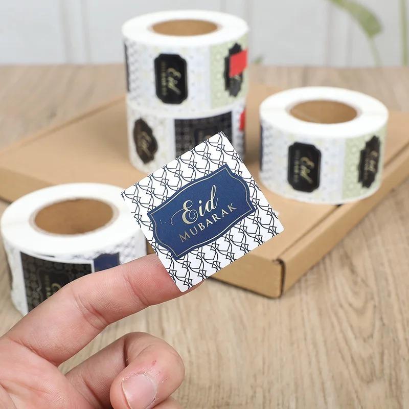Ramadan Kareem EID Mubarak Stickers for Gift Packaging Islam Muslim Ramadan Decor EID Gift Labels for Home and Celebration