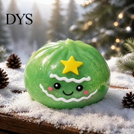 Decorative Desk Toys for Home Office Christmas Buns Squeeze Toy, Slow Rebound Anxiety Relief, Soft Sensory Creative Holiday Souvenirs Colleagues