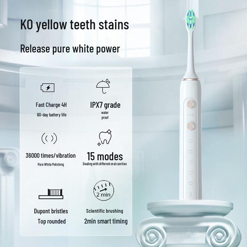 Superman RT860 Sonic Electric Toothbrush for Couples CN Plug (adapter Included)
