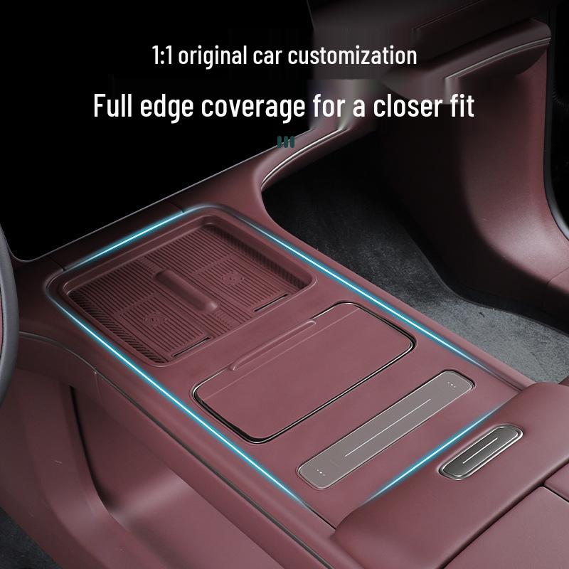 Wireless Charging Pad & Non-Slip Gear Shift Storage for NIO ES8: Fits 26 Models, Full Console Wrap Modification