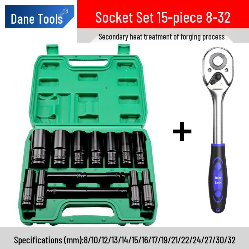 Royal Electric Wrench & Socket Set: Air Impact Wrench, Hex Socket, Hand Drill, Air Screwdriver, Auto Repair (8-32)