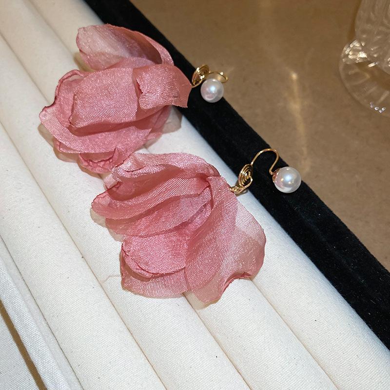 

Серьги-подвески в виде сладких цветов с дофамином, нишевые, универсальные, в стиле морского отдыха, простые, модные, с индивидуальным темпераментом