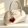 Yogodlns Exquisite Temperament Red Heart Bow Charms Keychain Versatile Phone Pendant Fashion Backpack Hanging Ornament