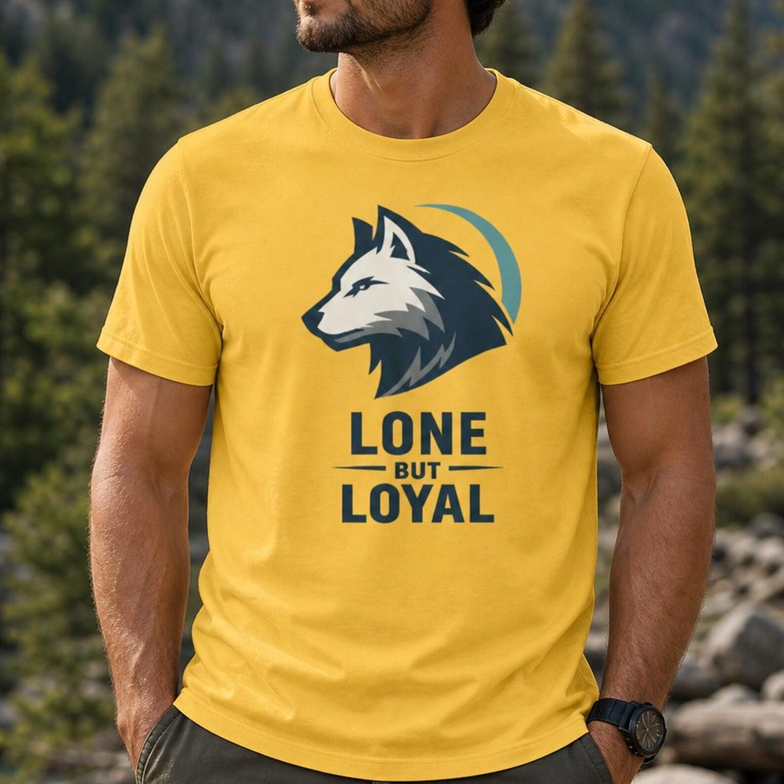 Lone Wolf Graphic Tee, Minimalist Alpha Wolf Shirt, Introvert Strength Apparel M
