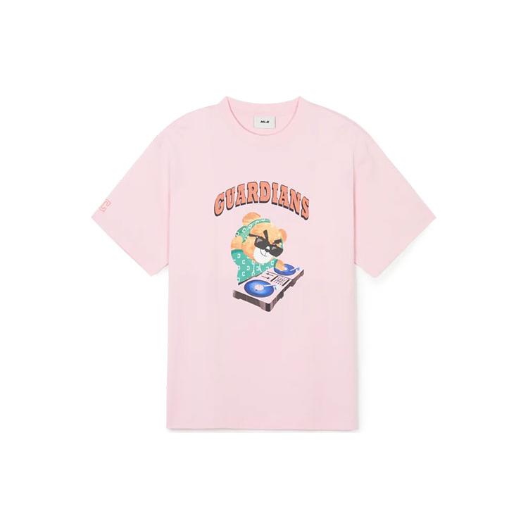 MLB Drop Shoulder Sleeve T-Shirt Unisex Pink 3ATSE0143-45PKL XXL