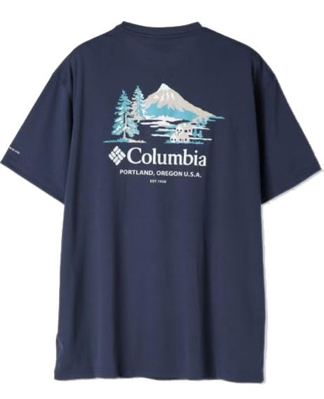 Columbia Lake Arrowhead Graphic Short Sleeve XE5716 L Mountain T-Shirt Men's Nocturnal,