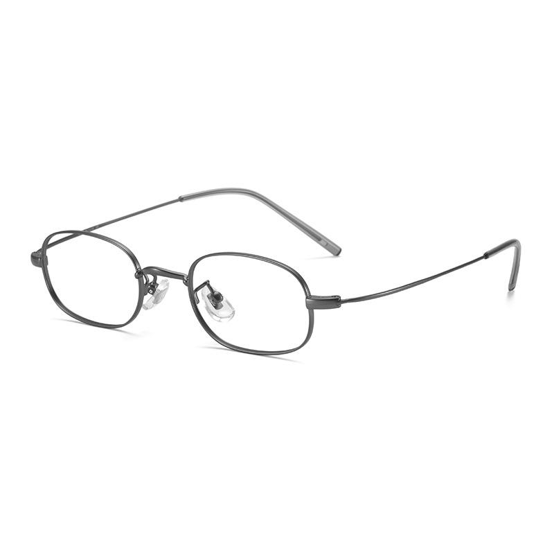 Women's Ultralight Small Oval Titanium Eyeglass Frames for High Prescription