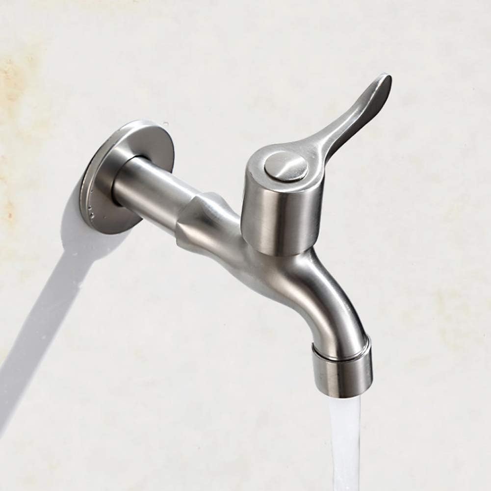 FTVOGUE Kitchen Sink Faucet Original Color Extended Quick-Open Faucet Washing Machine Sink Basin Single Cold Faucet Water Tap