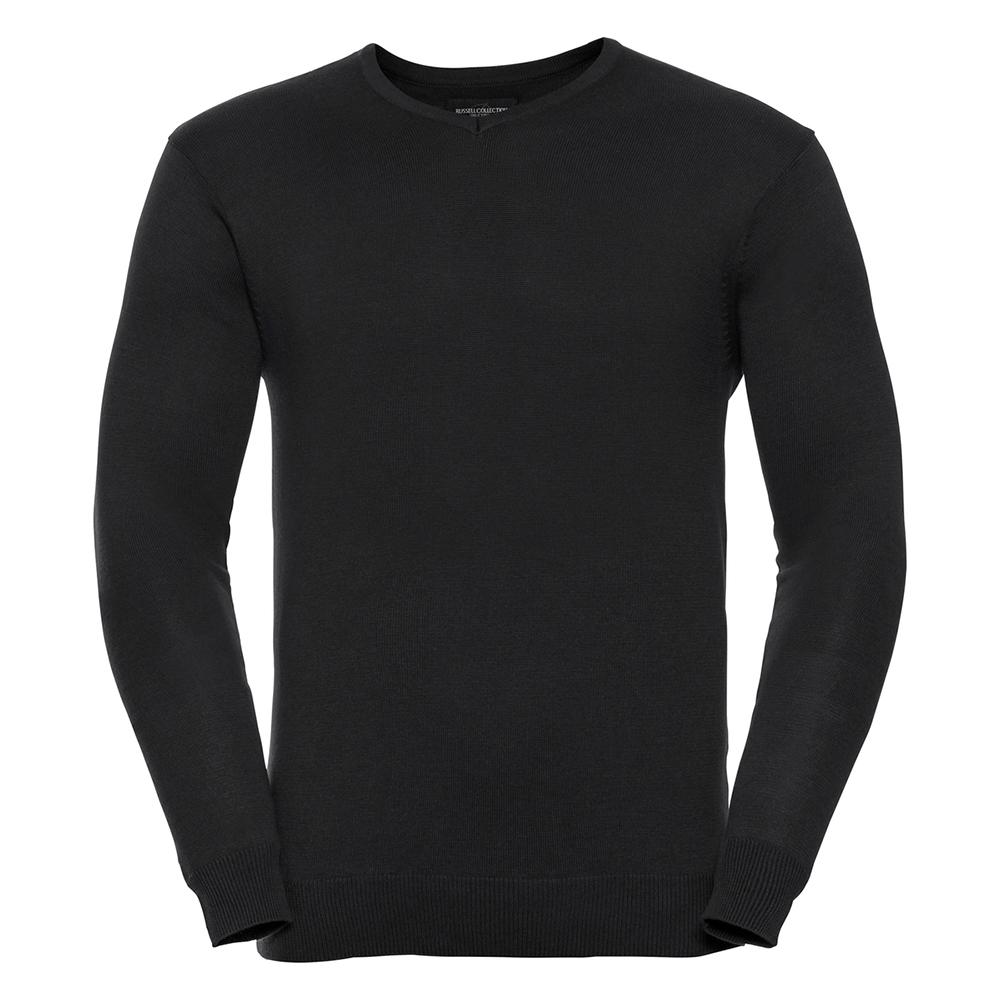 Russell Collection Mens Knitted V Neck Sweatshirt