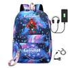 Printed Iron Chain Usbgenshinimpact Yuanshen Backpack Leisure Middle School Student Travel School Bag