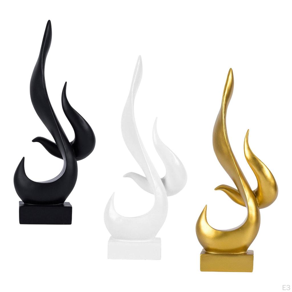 Abstract Flame Figurine for Desktop Display, Resin Sculpture Living Room And Bedroom