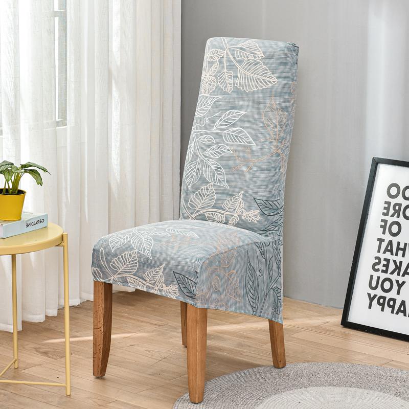 Stuhlhusse mit Blumenmuster, hohe Rückenlehne, Größe XL/M, Stretchkleid für Stuhlhussen für Esszimmer, Hochzeit, Bankett, Heimdekoration