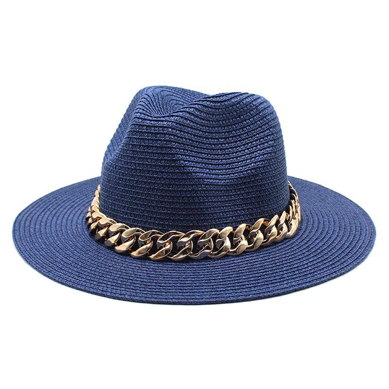 Internet Celebrity Chain Jazz Straw Hat Casual Versatile Sun Hat Travel Vacation Straw Hat Sun Hat Sun Hat