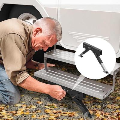 Stabilizátor podlahy pro karavan, zvedák na vyrovnání, skládací schůdky do karavanu, Heavy Duty stabilizační příslušenství pro karavan pro venkovní denní použití