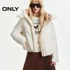 ONLY Women's V-Quilted Hooded Puffer Down Jacket