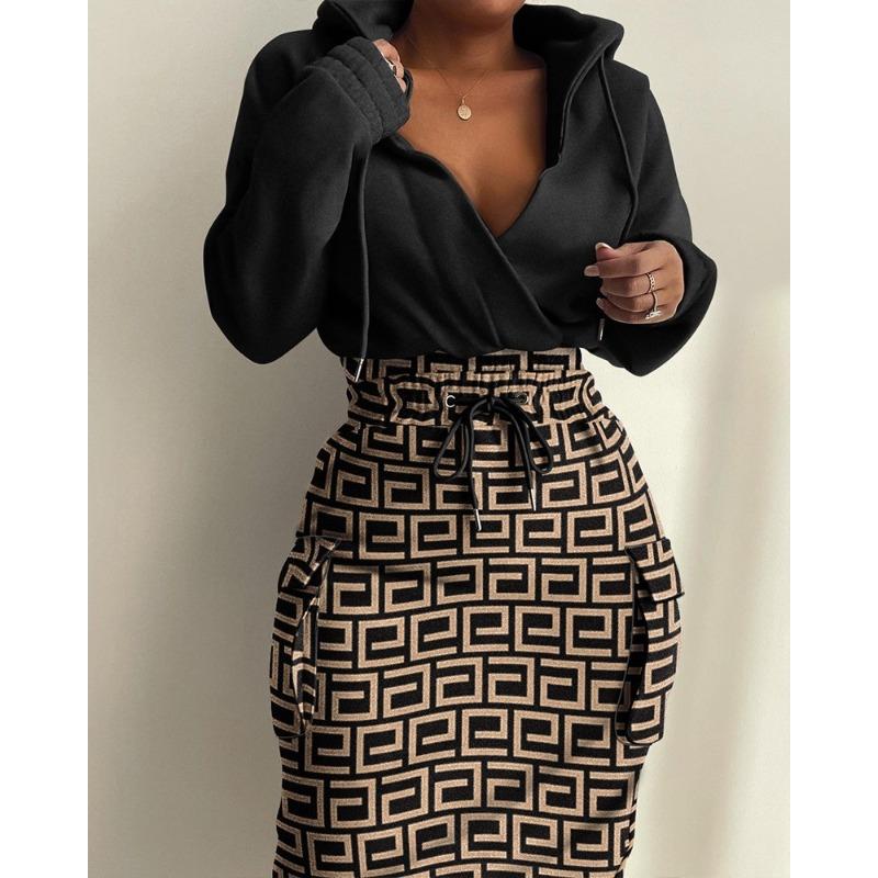 IHUASU Women's Fashion Autumn Winter Long Sleeve Casual Dresses Elegant