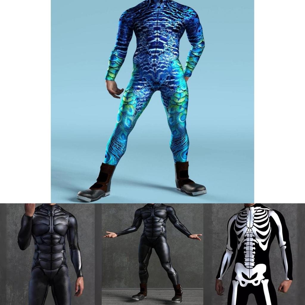 Body cu Imprimeu Digital 3D pentru Adulți de Halloween pentru Cosplay și Petreceri cu Costume