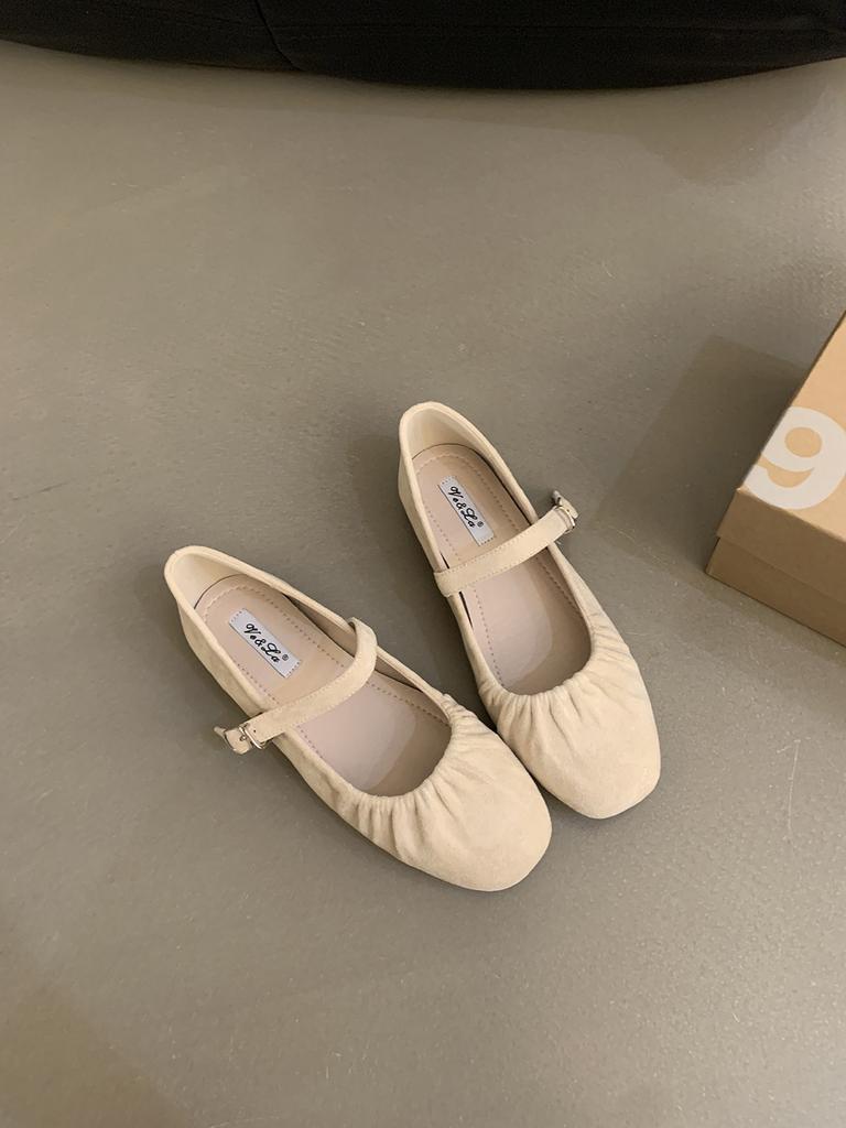 French Retro Women's Shoes Soft-soled Shoes Summer Korean Version Design Sense with Red Mary Jane Single Shoes Flat Shoes