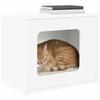 Cat House White 51 X 30 X 42 Cm Engineered Wood