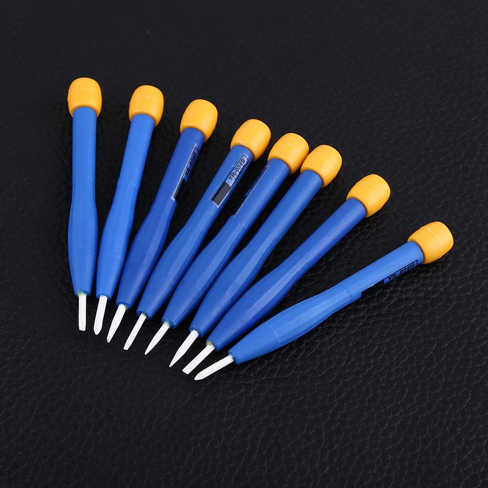 8pcs Adjust Frequency Screwdriver Anti Static Plastic Ceramic Set Home Hand Tools Useful New