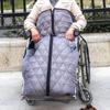 Wheelchair Warm Blanket Anti-freeze Windproof Velvet Warm Leg Lower Body Leg Cover with Zipper Black