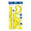 Drawing Kit - Milan - 359801Y - 4 Pieces - 30 Cm Ruler - Flexible and Resistant