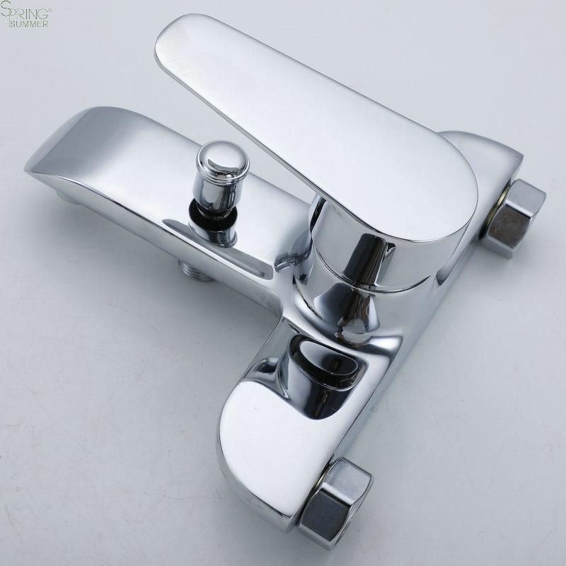 Brass Modern Wall Bathtubs Tap Sets  Single Handle Bidet Shower Mixer S01 Tubs Faucet Chrome  Bath Shower Faucets