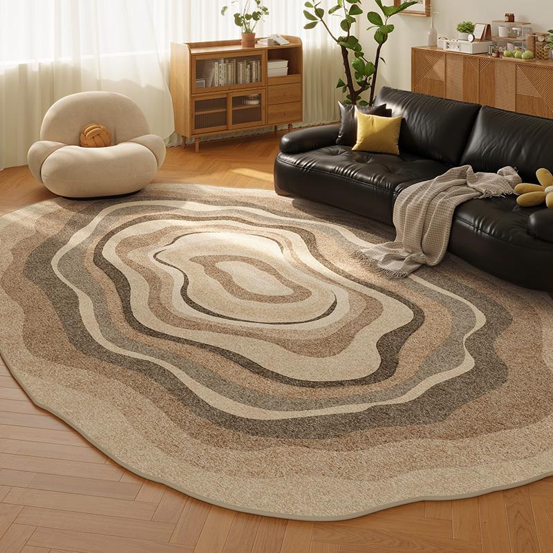 Irregular Shapes Rugs for Bedroom Light Luxury Living Room Decoration Carpet Thick Anti-slip Lounge Mat Fluffy Plush Bedside Rug