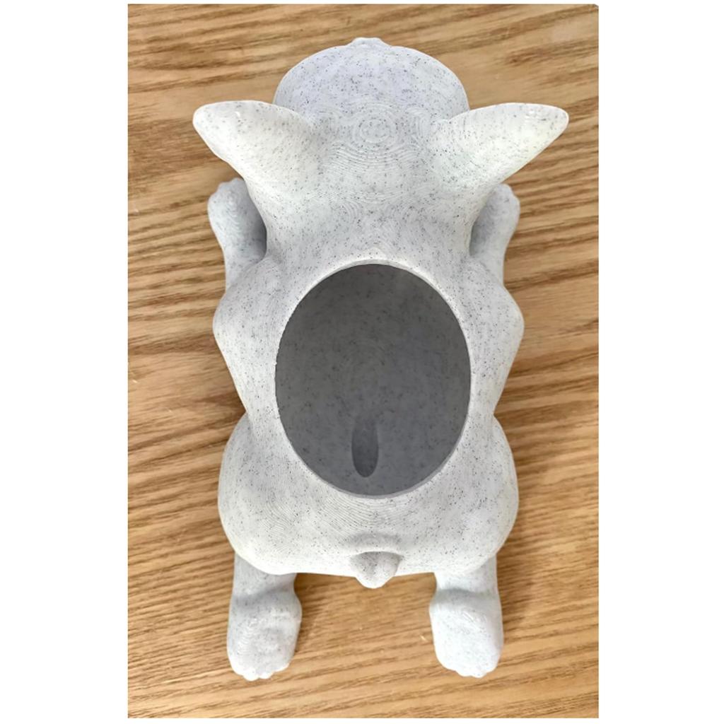 Vadktai Resin Dog  Planter,  Puppy Plant Planter, French Shape Cute Bonsai Flower Pots For Home Garden  Desktop Decor (No Plants)