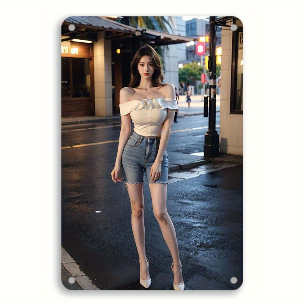 

pc Retro s Vintage Woman in Rain Metal Tin Sign x Inch Wall Art HeavyDuty Frameless Iron Decor 20x30cm