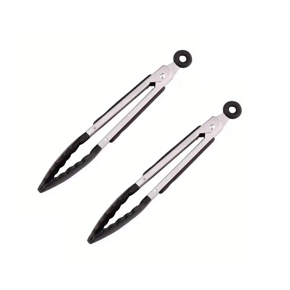 Stainless Steel BBQ Grill Tool Set - Outdoor Barbecue Utensil Kit BBQ tongs opp bag two-piece set