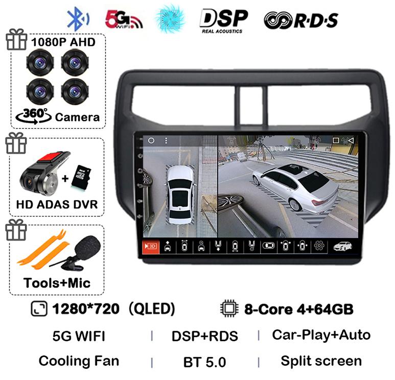 Android 14 Auto Car Radio For Toyota Rush Daihatsu Terios 2017 2018 2019 2020 Multimedia GPS Navigation Stereo Player Head Unit