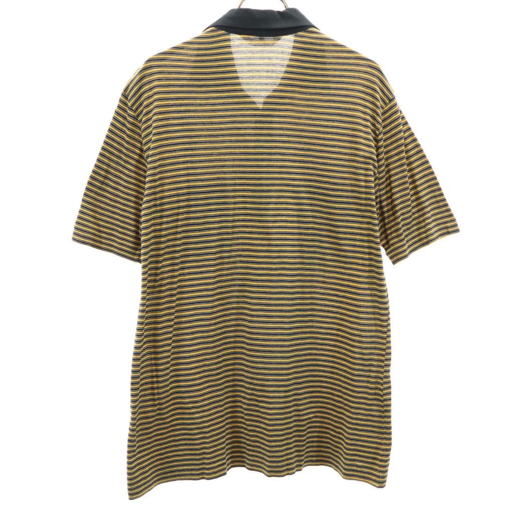 PIA SPORTS Border Pattern Short Sleeve Polo Shirt 4 Yellow Men's Used