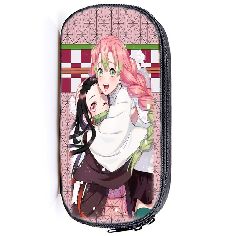 Demon Slayer Kamado Tanjirou Pencil Case Nezuko Boys Girls Kids Zenitsu Kimetsu No Yaiba Pencil Box Students Anime Pen Bags Children Gifts