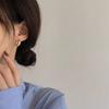 Cold Wind Simple French Earrings Women'S Niche Gold Exquisite Earrings Personalized Round Rings Ear Buckles Versatile Earrings