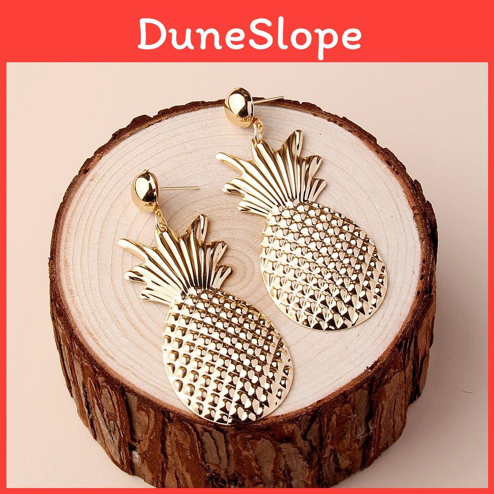 Mode Gouden Ananas Ontwerp Metaal Dames Oorbellen Voor Dames Zomer Mode Sieraden