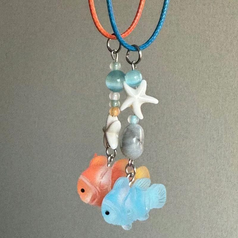 Vintage Cute Clownfish Pendant Necklaces For Women Men Versatile Simple Cool Couple Choker Necklace Jewelry Accessories Gifts