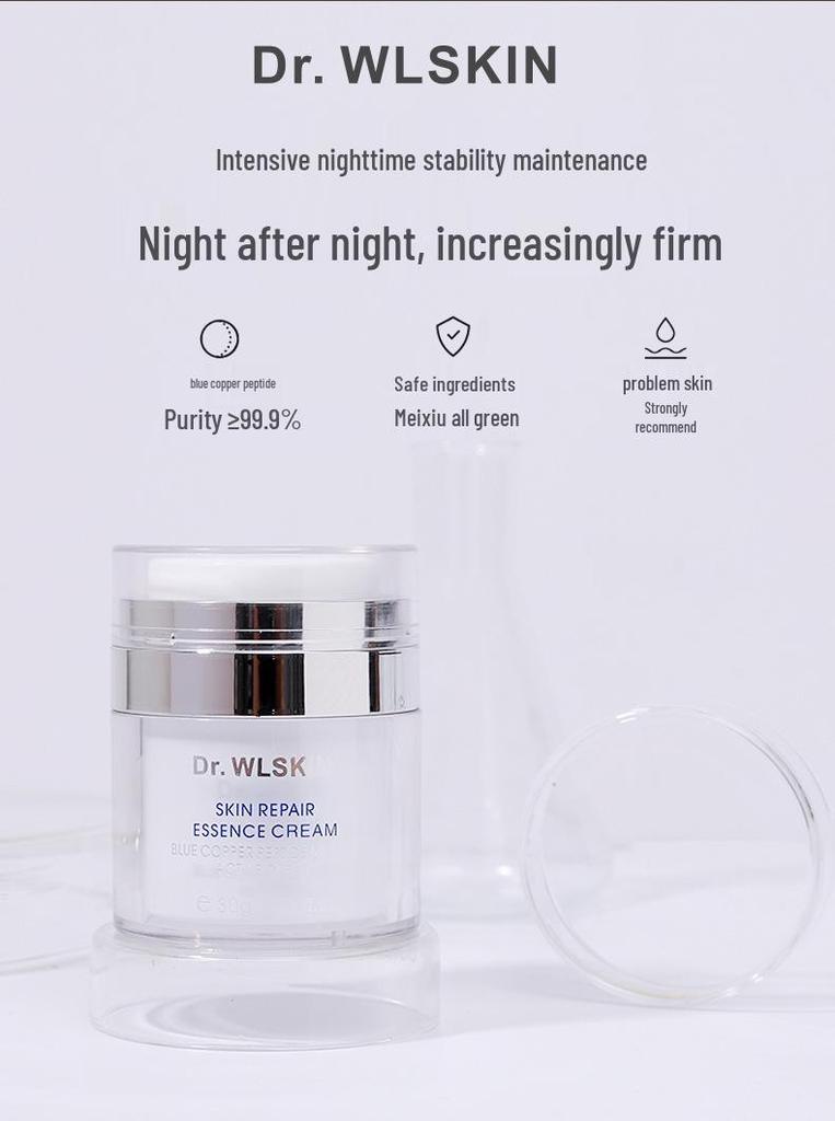 DR. WLSKIN Blaue Kupferpeptid-Creme: Straffende, Elastifizierende, Feuchtigkeitsspendende und Porenverfeinernde Beruhigende Reparatur Gesichtscreme.