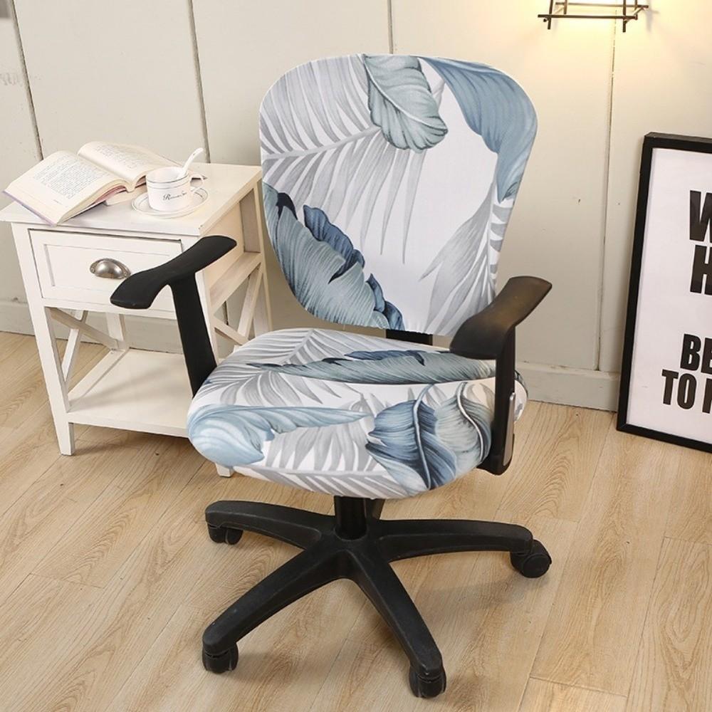 2Pcs/Set High Elastic Office Chair Covers Pattern Thicken Gaming Chair Covers Anti Slip Dustproof Computer Split Seat Cover