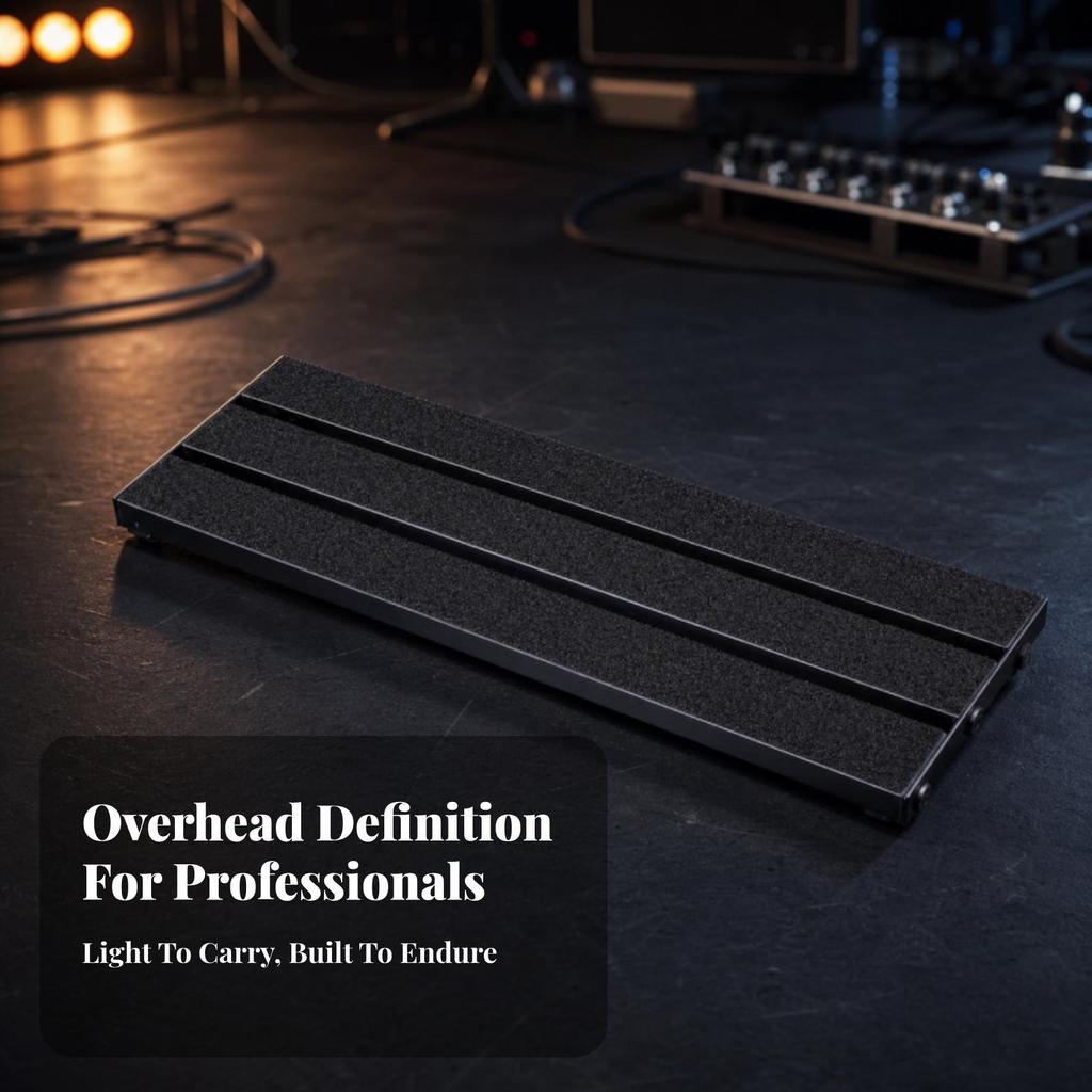 Guitar Pedalboard with Hook-and-Loop Portable Aluminum Pedal Board