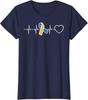 Down Syndrome Awareness Ribbon Heartbeat T21 Ladies' Crewneck T-Shirt